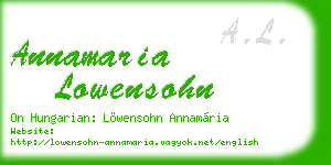 annamaria lowensohn business card